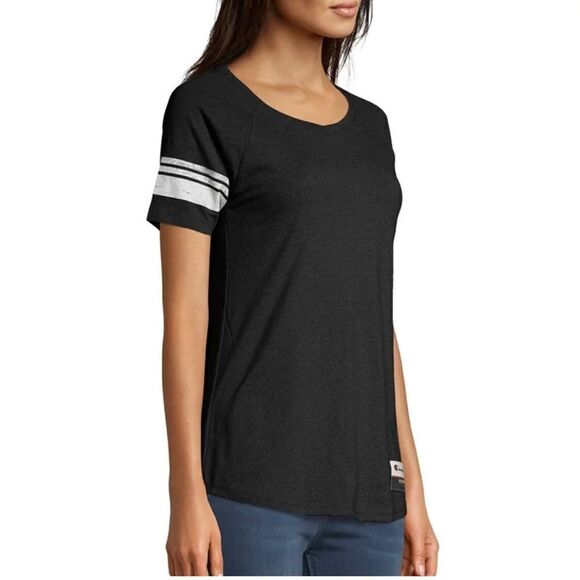 Champion Black and Gray Short Sleeve Top Women's Medium - Picture 1 of 9
